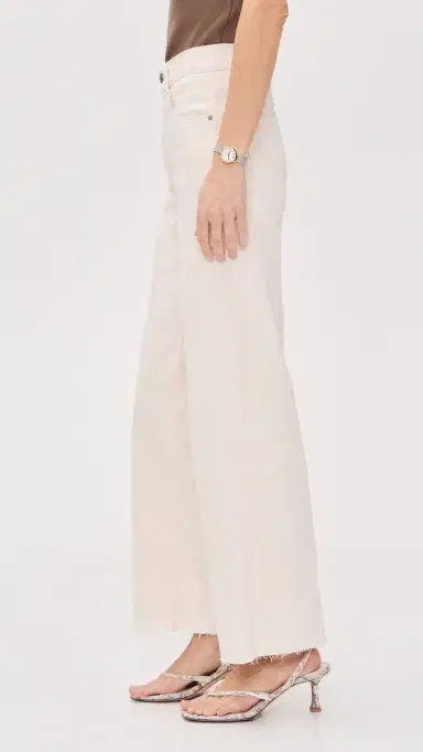 Le Jean Petite Column Raw Hem Jeans Bone | Thumbnail 4 Le Jean Petite Column Raw Hem Jeans Bone | Thumbnail 4