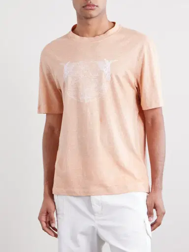 Brunello Cucinelli Logo-Print Cotton-Jersey T-Shirt - Men | Thumbnail 3 Brunello Cucinelli Logo-Print Cotton-Jersey T-Shirt - Men | Thumbnail 3