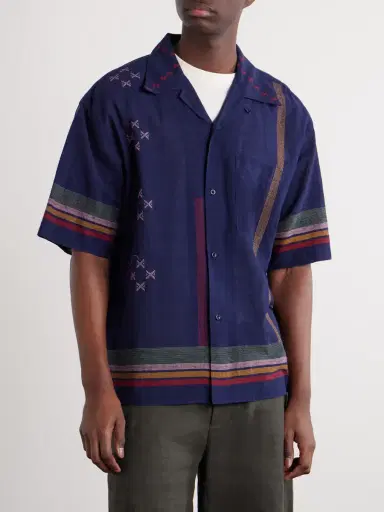 Kardo Rohit Camp-Collar Striped Cotton Shirt - Men | Thumbnail 3 Kardo Rohit Camp-Collar Striped Cotton Shirt - Men | Thumbnail 3