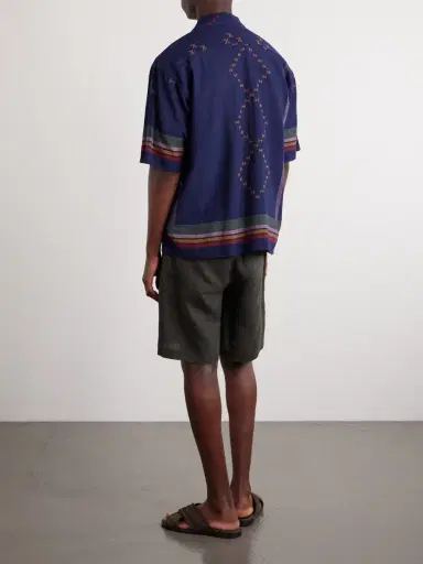 Kardo Rohit Camp-Collar Striped Cotton Shirt - Men | Thumbnail 4 Kardo Rohit Camp-Collar Striped Cotton Shirt - Men | Thumbnail 4