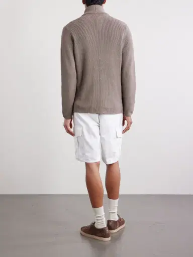 Brunello Cucinelli Shawl-Collar Double-Breasted Ribbed Cotton Cardigan - Men | Thumbnail 4 Brunello Cucinelli Shawl-Collar Double-Breasted Ribbed Cotton Cardigan - Men | Thumbnail 4