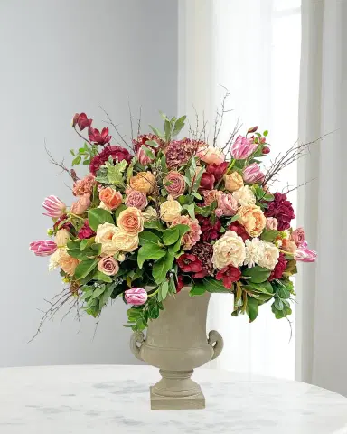 Winward Home Cafe Au Lait Faux Floral Arrangement in Urn | Thumbnail 1 Winward Home Cafe Au Lait Faux Floral Arrangement in Urn | Thumbnail 1