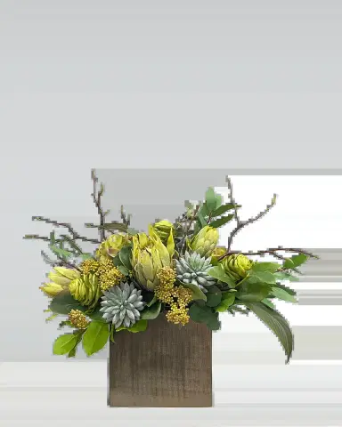 Winward Home Protea & Succulent in Artisanal Vase | Thumbnail 2 Winward Home Protea & Succulent in Artisanal Vase | Thumbnail 2
