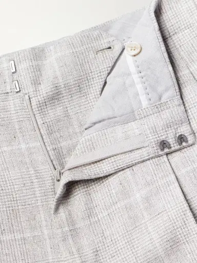 Brunello Cucinelli Pleated Checked Wool-Blend Suit Trousers - Men | Thumbnail 5 Brunello Cucinelli Pleated Checked Wool-Blend Suit Trousers - Men | Thumbnail 5