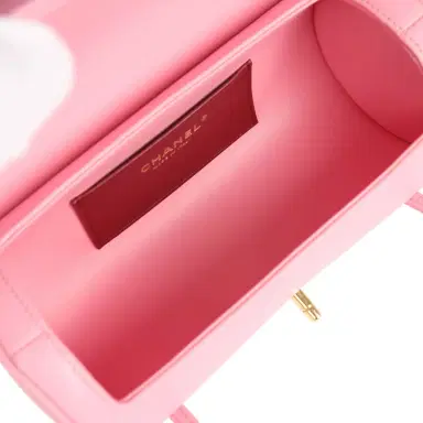 Chanel Chanel Preppy Coco Bowling Bag Pink Shiny Caviar Brushed Gold Hardware | Thumbnail 8 Chanel Chanel Preppy Coco Bowling Bag Pink Shiny Caviar Brushed Gold Hardware | Thumbnail 8