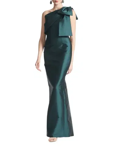 Sachin & Babi Bonnie One-Shoulder Bow Column Gown | Thumbnail 1 Sachin & Babi Bonnie One-Shoulder Bow Column Gown | Thumbnail 1