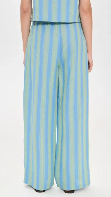 STAUD Mateo Linen Pants eaport tripe | Thumbnail 3 STAUD Mateo Linen Pants eaport tripe | Thumbnail 3