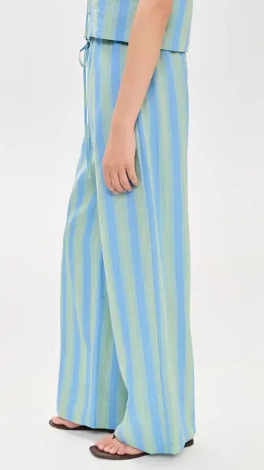 STAUD Mateo Linen Pants eaport tripe | Thumbnail 4 STAUD Mateo Linen Pants eaport tripe | Thumbnail 4