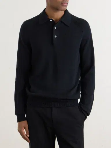 Drake's Knitted Merino Wool Polo Shirt - Men | Thumbnail 3 Drake's Knitted Merino Wool Polo Shirt - Men | Thumbnail 3