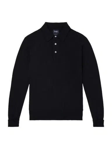Drake's Knitted Merino Wool Polo Shirt - Men | Thumbnail 1 Drake's Knitted Merino Wool Polo Shirt - Men | Thumbnail 1