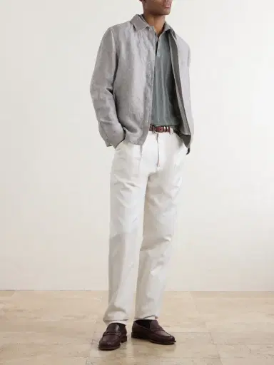 Brunello Cucinelli Hemp and Linen-Blend Twill Blouson Jacket - Men | Thumbnail 2 Brunello Cucinelli Hemp and Linen-Blend Twill Blouson Jacket - Men | Thumbnail 2