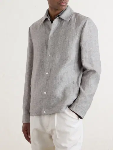 Brunello Cucinelli Hemp and Linen-Blend Twill Blouson Jacket - Men | Thumbnail 3 Brunello Cucinelli Hemp and Linen-Blend Twill Blouson Jacket - Men | Thumbnail 3