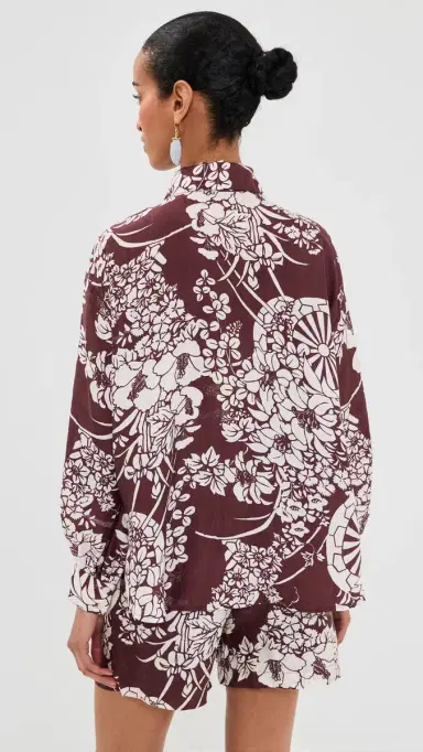 Alix of Bohemia Emery Auburn poke ilk Shirt Dark Brown | Thumbnail 3 Alix of Bohemia Emery Auburn poke ilk Shirt Dark Brown | Thumbnail 3