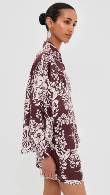 Alix of Bohemia Emery Auburn poke ilk Shirt Dark Brown | Thumbnail 4 Alix of Bohemia Emery Auburn poke ilk Shirt Dark Brown | Thumbnail 4