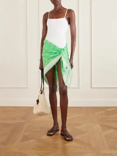 Kiki de Montparnasse Kiki Printed Cotton And Silk-blend Pareo | Thumbnail 2 Kiki de Montparnasse Kiki Printed Cotton And Silk-blend Pareo | Thumbnail 2