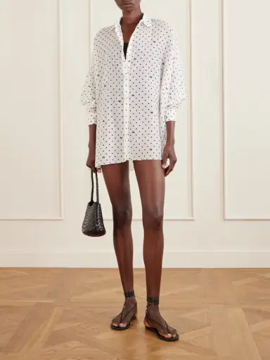 Kiki de Montparnasse Kiki Polka-dot Cotton And Silk-blend Shirt | Thumbnail 2 Kiki de Montparnasse Kiki Polka-dot Cotton And Silk-blend Shirt | Thumbnail 2