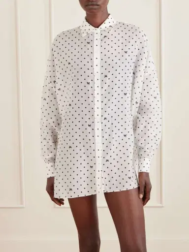 Kiki de Montparnasse Kiki Polka-dot Cotton And Silk-blend Shirt | Thumbnail 3 Kiki de Montparnasse Kiki Polka-dot Cotton And Silk-blend Shirt | Thumbnail 3