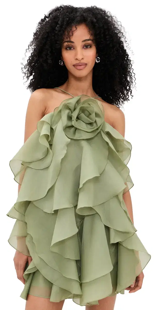 Pandorea Layered Mini Dress Moss Pandorea Layered Mini Dress Moss
