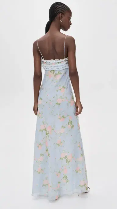 For Love & Lemons Natalie Maxi Dress Blue | Thumbnail 3 For Love & Lemons Natalie Maxi Dress Blue | Thumbnail 3