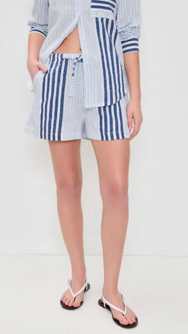Lemlem Safia Shorts hemizi Blue | Thumbnail 2 Lemlem Safia Shorts hemizi Blue | Thumbnail 2