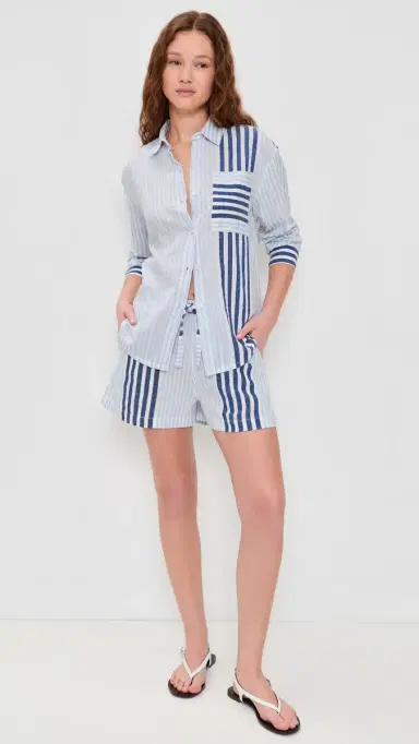 Lemlem Safia Shorts hemizi Blue | Thumbnail 5 Lemlem Safia Shorts hemizi Blue | Thumbnail 5