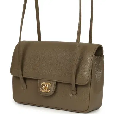 Chanel Chanel Small Preppy Coco Flap Bag Dark Khaki Shiny Caviar Brushed Gold Hardware | Thumbnail 5 Chanel Chanel Small Preppy Coco Flap Bag Dark Khaki Shiny Caviar Brushed Gold Hardware | Thumbnail 5