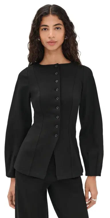 Aligne Bonnie Ponte Waisted Blazer Black 2 | Thumbnail 1 Aligne Bonnie Ponte Waisted Blazer Black 2 | Thumbnail 1