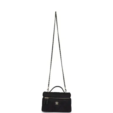 Chanel Chanel Top Handle Long Vanity Case with Chain Dark Blue Denim Light Gold Hardware | Thumbnail 7 Chanel Chanel Top Handle Long Vanity Case with Chain Dark Blue Denim Light Gold Hardware | Thumbnail 7