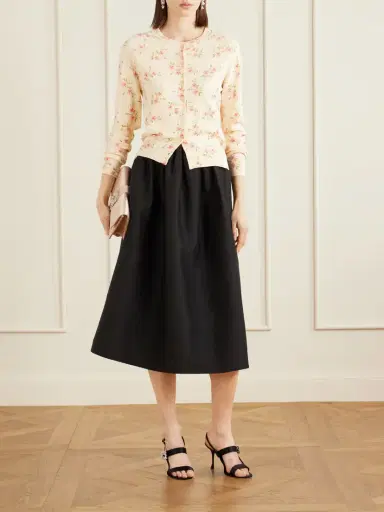 Simone Rocha Floral-print Knitted Cardigan | Thumbnail 2 Simone Rocha Floral-print Knitted Cardigan | Thumbnail 2