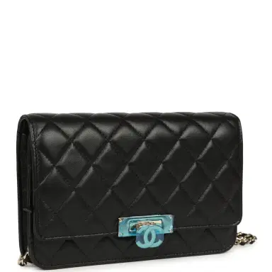 Chanel Chanel Wallet On Chain WOC Black Lambskin Light Gold Hardware | Thumbnail 2 Chanel Chanel Wallet On Chain WOC Black Lambskin Light Gold Hardware | Thumbnail 2