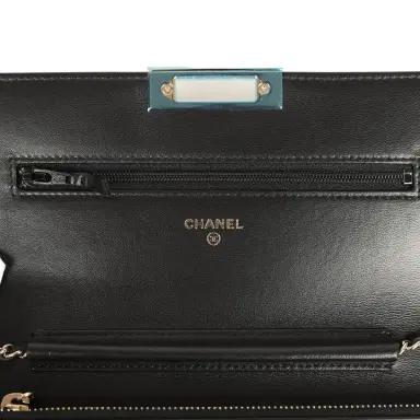 Chanel Chanel Wallet On Chain WOC Black Lambskin Light Gold Hardware | Thumbnail 9 Chanel Chanel Wallet On Chain WOC Black Lambskin Light Gold Hardware | Thumbnail 9