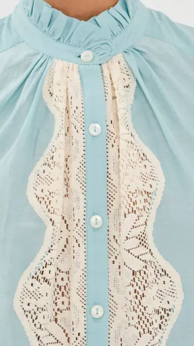 Alix of Bohemia Annabel ky Prima Lace Shirt Light Blue | Thumbnail 6 Alix of Bohemia Annabel ky Prima Lace Shirt Light Blue | Thumbnail 6