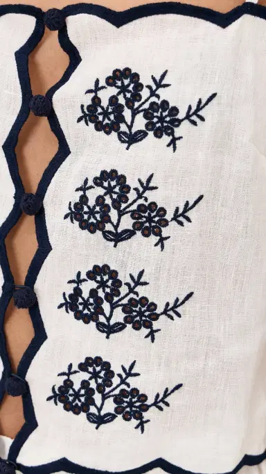 CAMI NYC Nazare Embroidered Linen Camisole Macadamia | Thumbnail 6 CAMI NYC Nazare Embroidered Linen Camisole Macadamia | Thumbnail 6