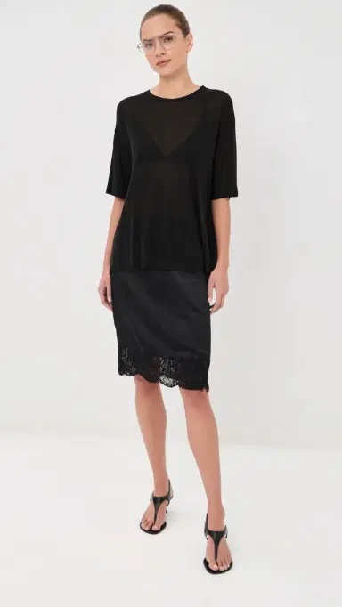 CO Lace ilk lip Skirt Black | Thumbnail 5 CO Lace ilk lip Skirt Black | Thumbnail 5