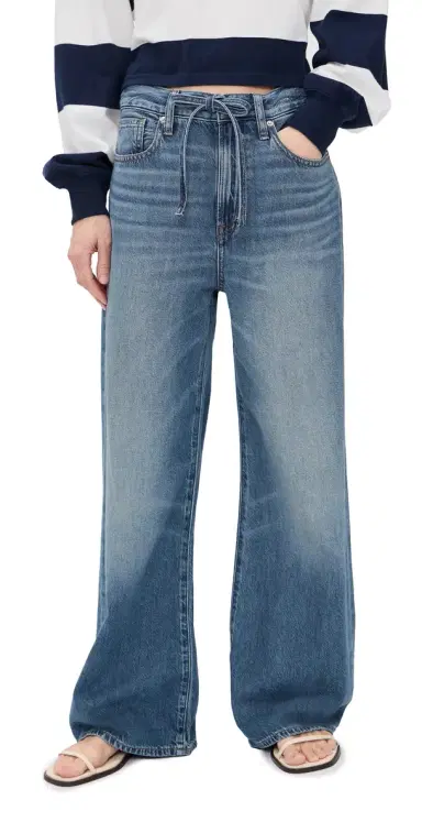 Madewell The Petite Ultimate Wide-Leg Jean in Airy Denim Pickett Wash | Thumbnail 1 Madewell The Petite Ultimate Wide-Leg Jean in Airy Denim Pickett Wash | Thumbnail 1
