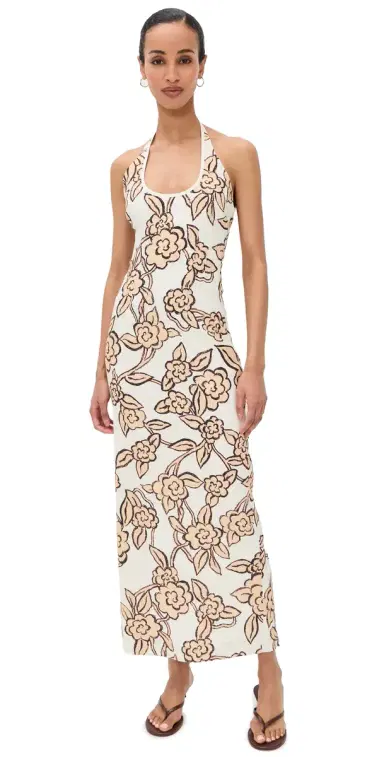 SIR. Elodie Halter Midi Dress Patale | Thumbnail 1 SIR. Elodie Halter Midi Dress Patale | Thumbnail 1