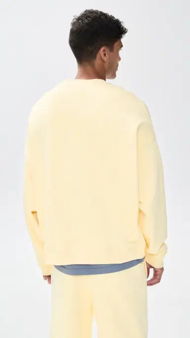 The Elder Statesman Unisex Coast Oversized Crew Butter | Thumbnail 5 The Elder Statesman Unisex Coast Oversized Crew Butter | Thumbnail 5