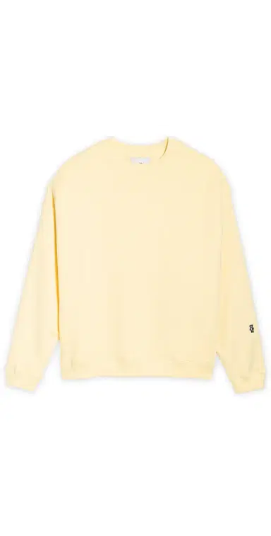 The Elder Statesman Unisex Coast Oversized Crew Butter | Thumbnail 1 The Elder Statesman Unisex Coast Oversized Crew Butter | Thumbnail 1