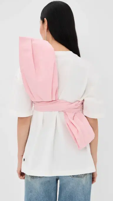 AREA Taffeta Knot T-Shirt White | Thumbnail 3 AREA Taffeta Knot T-Shirt White | Thumbnail 3
