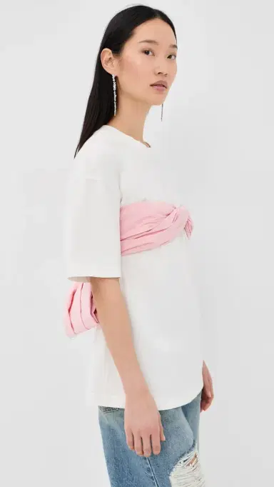 AREA Taffeta Knot T-Shirt White | Thumbnail 4 AREA Taffeta Knot T-Shirt White | Thumbnail 4