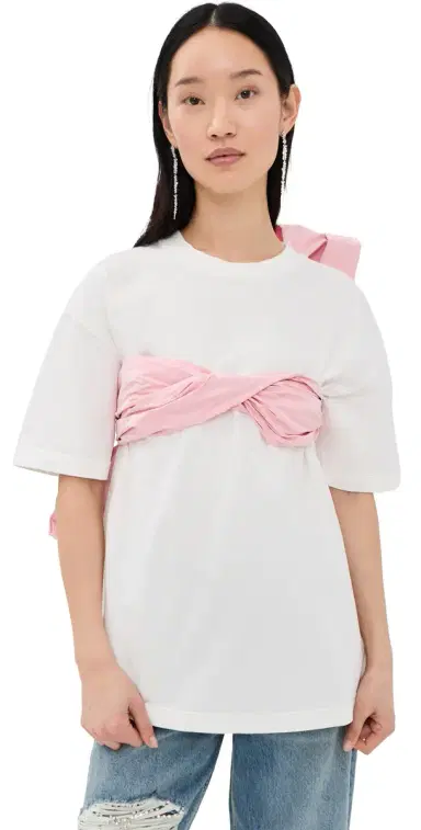 AREA Taffeta Knot T-Shirt White | Thumbnail 1 AREA Taffeta Knot T-Shirt White | Thumbnail 1