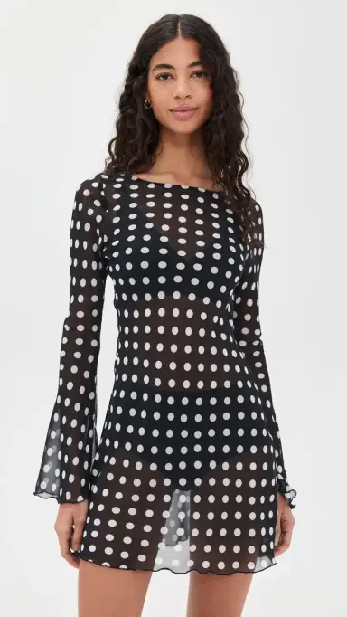 Bella Venice The Britain Dress Black and White Dot | Thumbnail 2 Bella Venice The Britain Dress Black and White Dot | Thumbnail 2