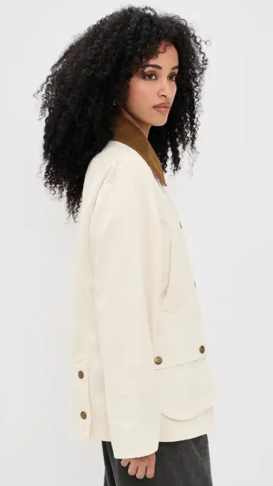 Barbour Modern Beadnell Casual Jacket Light Pearl/Dress | Thumbnail 4 Barbour Modern Beadnell Casual Jacket Light Pearl/Dress | Thumbnail 4