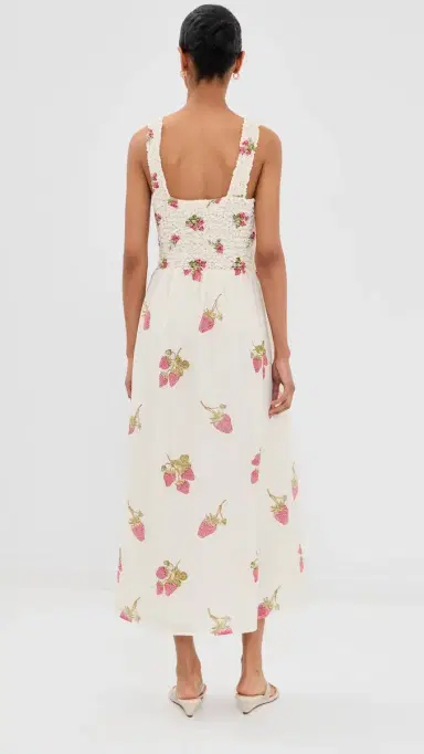 ALIX OF BOHEMIA Kay Strawberry Dot Dress Off-White | Thumbnail 3 ALIX OF BOHEMIA Kay Strawberry Dot Dress Off-White | Thumbnail 3