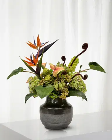Winward Home Mix Tropical 26" Faux Floral Arrangement in Terracotta Vase | Thumbnail 1 Winward Home Mix Tropical 26" Faux Floral Arrangement in Terracotta Vase | Thumbnail 1