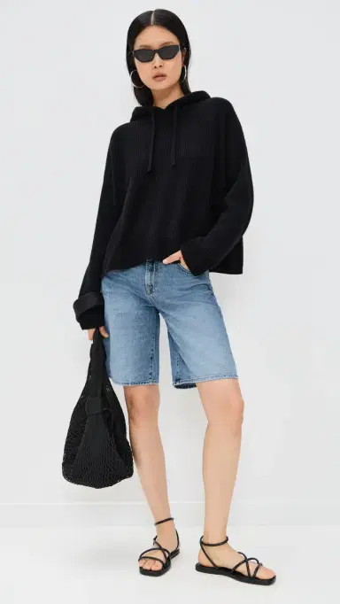 Jenni Kayne Cashmere Fisherman Hoodie Black | Thumbnail 5 Jenni Kayne Cashmere Fisherman Hoodie Black | Thumbnail 5