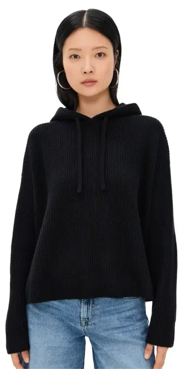 Jenni Kayne Cashmere Fisherman Hoodie Black | Thumbnail 1 Jenni Kayne Cashmere Fisherman Hoodie Black | Thumbnail 1