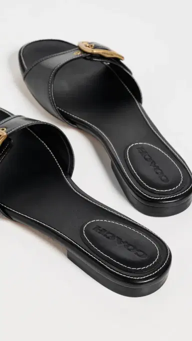 Coach Margot Flat Sandals Black 8.5 | Thumbnail 4 Coach Margot Flat Sandals Black 8.5 | Thumbnail 4