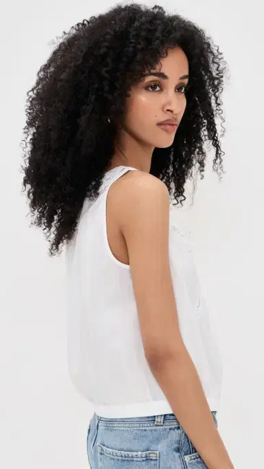 Madewell ace-Insert Pintuck Sleeveless Top White | Thumbnail 4 Madewell ace-Insert Pintuck Sleeveless Top White | Thumbnail 4