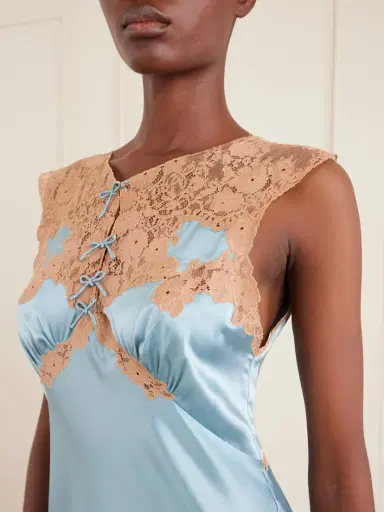 DÔEN Marcelle Lace-trimmed Silk-satin Midi Dress | Thumbnail 4 DÔEN Marcelle Lace-trimmed Silk-satin Midi Dress | Thumbnail 4